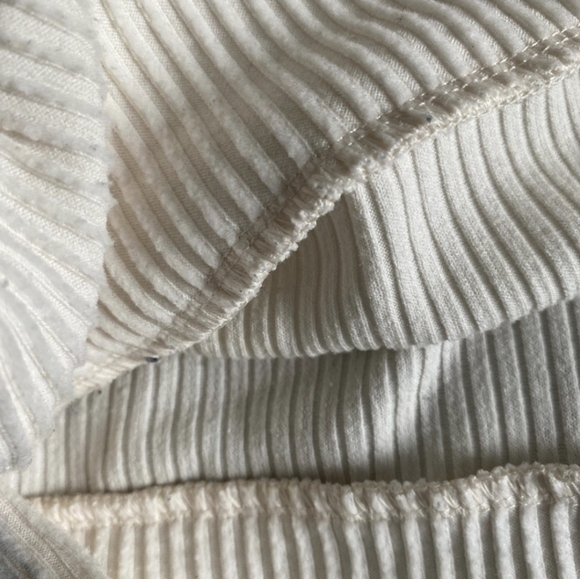 Alo Yoga Muse Ribbed Knit Hoodie Ivory Cream Off White Small - Picture 5 of 10